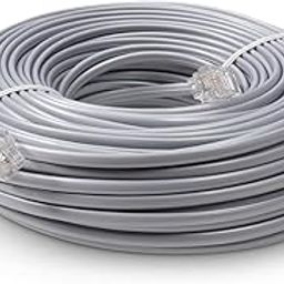SPYTEK 30 Meter Telephone Landline Extension Cord Cable Landline Wire with Standard RJ-11 Plugs, High-Speed Internet Modem Cable (30 Meter)-image-61
