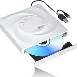 External CD/DVD Drive for Laptop CD Burner External DVD Drive, CD ROM DVD Player Portable CD Reader for Laptop PC, Compatible with Windows Linux Mac OS-21