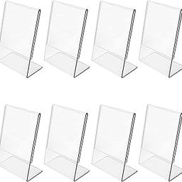 4 X 6 Inch (A6) Acrylic Bar code standee, QR Code L Shape Perfect for Restaurants, Promotions, Tent Card Paper Holder Photo Frames for BHIM, PHONEPE, GOOGLE Pay Stand (Transparent, Set of 8)-image-51