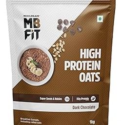 MuscleBlaze Fit High Protein Oats (Dark Chocolate, 1kg) | 22g Protein | Breakfast Cereals for Weight Management-29