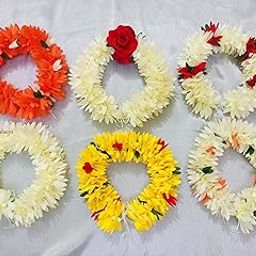 AFARZA; CHOICE GOOD FEEL GOOD Gajra for Hair bun Juda Accessories mogra Jasmine for Women Pack of 6 pcs. [Multi Coloured Designs]-image-86