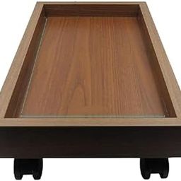 Moduvia Heavy Duty CPU Trolley with Castor Wheels, Computer Desktop Floor Stand Trolley CPU Stand (52L X 26B X 10.5H CM, Brown)-image-73