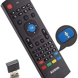 Voice Air Mouse Remote Controller with Keyboard - 2.4 Ghz Wireless Connection, Intelligent Learning (IR), Voice Control Air Fly Smart Remote for PC, Smart TV, Android TV Box-29