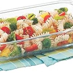 SignoraWare Bake 'N' Serve Borosilicate Glass Rectangular Dish | Crystal clarity | Heat Resistant | Microwave Safe | Baking & Serving | Best for Mixing Ingredients | Gifting item ( 1 Ltr | Clear )-12
