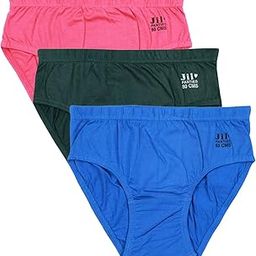 Ladies Panties Briefs Underwear 100% Pure Cotton Plain Innerwear for Women - 3 Pc's Combo-image-16