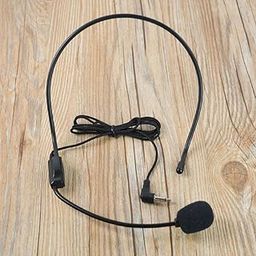 Microphone Headset with Flexible Boom for Amplifer, Wired Connection, Black, Pack of 1 (Not Any Speaker Device Included)-22