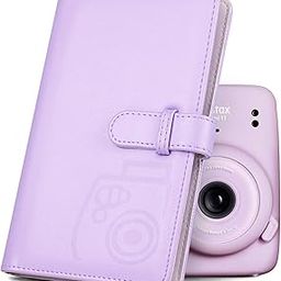 CAIUL Compatible 96 Pockets Mini Wallet Photo Album with PU Leather Cover for Fujifilm Instax Mini 11 9 8 8+ 70 7s 90 25 26 Films (Light Purple)-picture-24