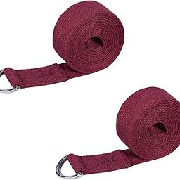 Footmate Yoga Belt for Men and Women Pack Of 2 | Yoga Strap with Extra Safe Adjustable D-Ring Buckle | 8 FT Long Durable and Premium Cotton Stretch Band Use for Yoga, Pilates, Gym, Fitness-image-32
