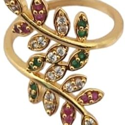 One Gram Micro Gold Plated Covering Finger Ring For Women & Girls-image-50