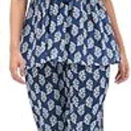 Women's Rayon Printed Top & Pyjama Set in Navy Blue Colour-image-38