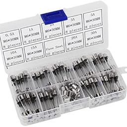 MERISHOPP® 72pcs 6 * 30mm Glass Tube Fuses Car Electrical Assorted Kit 250V 0.5A-30A|Motors | Parts & Accessories | Car & Truck Parts |Package Includes : As per Description-image-37