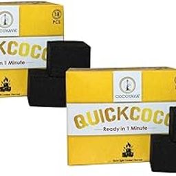 COCOYAYA Quick Light Coconut Charcoal for Shisha Hookah (18 Pcs) Pack of 2-image-11