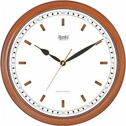 Ajanta Real Silent Sweep Movement Plastic Designer Analog Wall Clock (33 X 33 X 4 Cm, Brown)-2