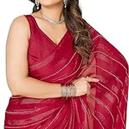 vairagee Women Soft Rimzim Silk Striped Pattern Ready To Wear Embroidery Saree (2055)-picture-10