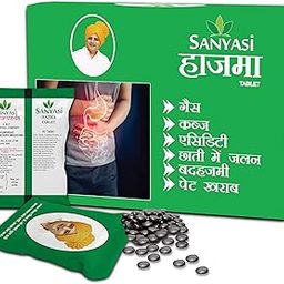 Sanyasi Hazma Tablet – Ayurvedic Supplement for Digestive & Liver Health | Supports Relief from Gas, Acidity & Constipation | Natural Stomach Wellness | (2 x 60 Tablets)-picture-6