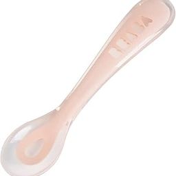 Beaba - Silicone Self Baby Feeding Spoon with Ultra Soft Tip - Second Stage - 8 Months Plus - Vintage Pink-picture-10