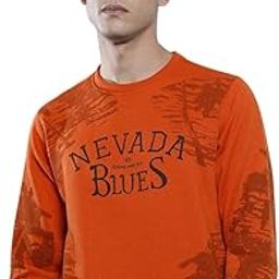 Men Polyester Regular Fit Tropical Crew Neck Overhead Sweatshirt-image-10