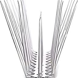 Set of 10 Pigeon Spikes for Outdoor Balcony Railing Birds Spike kabutar net scarers Trap Window ac scarer Repellent Device Protector Plastic Avoider Control with Tape-106
