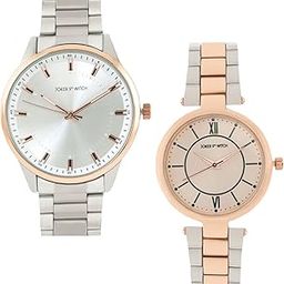 Stainless Steel Lock & Key Couple Analogue Watches, Silver Dial, Silver Band-picture-34