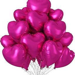 AMFIN® (Pack of 10) Pink Heart Shaped Balloons Anniversary Decoration Material Balloons-33