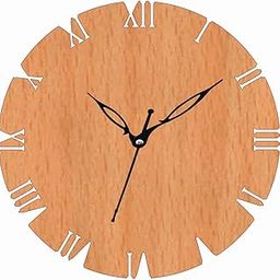 ADK Wooden Wall Clock, MDF Designer Wall Watch, Trendy Frameless Analog Hanging Home Decor Wall Clock for Bedroom Living Room Kitchen Drawing Room Office (Standard 30 x 30 Cm) 42-31