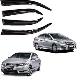 ROYALTECH Premium Non-Breakable Car Window Door Visor/Rain Guard/Wind Deflector Compatible for (Honda City ivtec (2009-2013))-13
