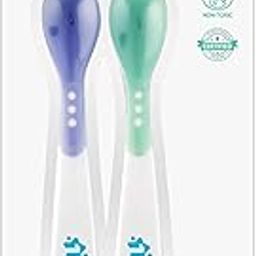 1st Step BPA Free Heat Sensitive Soft Tip Spoon (Blue & Green)-28