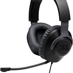 JBL Quantum 100 Wired Over Ear Gaming Headphones with Mic, 40mm Realistic Dynamic Drivers, Detachable Boom Mic, 1kHz Sensitivity, Memory Foam Cushioning, PC/Mobile/PS/Xbox/Nintendo/VR Compatible-Black-24