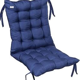 Heart Home 18 * 36 Inch Microfiber Non Slip Rocking Chair Back and Seat Cushion with Ties (Navy Blue), Standard (HS_37_HEARTH020799)-picture-21
