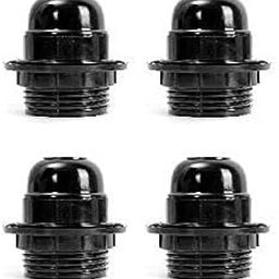 DIKANSHA® E27 Black Ring Type for Table Lamps Lights Screw Type Holder (Pack of 2) (Pack of 4)-image-66