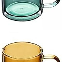 STYLEHEAVEN 2X 250 ml Glass Cup Drinking Cup Round Mouth Double-Layer for Cafe|Home & Garden|Kitchen, Dining & Bar|Glassware-image-41