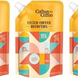 Cothas Premium Filter Coffee Decoction, Speciality Blend of 85% Coffee 15% Chicory, Roasted Coffee Beans Original South Indian Filter Coffee with Fresh Aroma & Strong Taste, Ideal Choice for Coffee Connoisseurs, Pack of 3 (200ml Each)-image-60