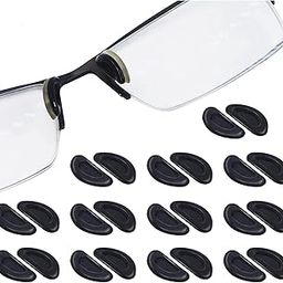 MAYCREATE® 12 Pairs Adhesive Eyeglasses Nose Pads, D Shape Stick-on Anti-Slip Black Silicone Eyeglasses Nose Pad Replacement, Self Adhesive Nose Pads Glasses Nose Pad-picture-32