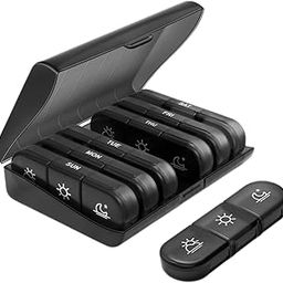 Bow & Lace 7-Day Pill Organizer – 3 Times a Day Large Compartment Travel Pill Box for Medicine, Vitamins, Fish Oils, Supplements, Weekly Pill Case Organizer-image-85