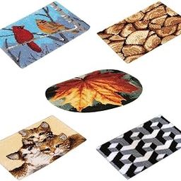 MERISHOPP Funny Latch Hook Rug Kit Handmade Carpet Mat Crafts Colorful Bird Crafts | Needlecrafts & Yarn | Rug Making | Latch Hooking | Latch Hooking Kits-image-28