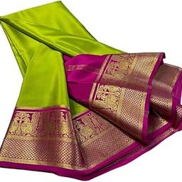 Mysore Silk Women's Saree Attractive Elegant Handwoven Traditional Saree with Vibrant Patterns, Perfect for Festivals, Weddings, and Special Occasions-picture-15