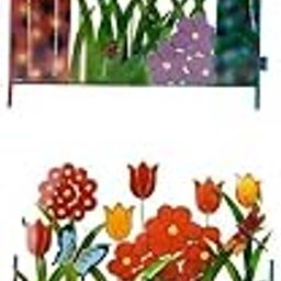 MERISHOPP 2pcs Garden Trellis Wrought Iron Guardrail Home Palisade Decoration Patio |Home & Garden|Yard, Garden & Outdoor Living|Gardening Supplies|Landscaping & Garden Materials|Edging & Borders-image-25