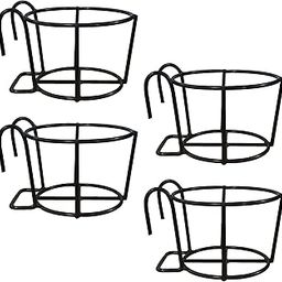 TrustBasket Round Pot Railing Hanger(Set of 4) | Heavy Duty Durable Indoor Outdoor Balcony Terrace Railing Basket, Plant Hanging Holder (Pot Not Included)-image-51
