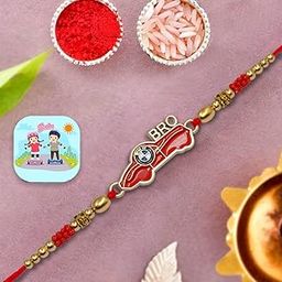 Amazon Brand - Umi Rakhi with Fridge Magnet for Brother Boy Kids | Bike Rakhi Kids Combo Set of 1 for Brother Bhaiya Sister Men Premium Designer Bro Rakhis with Magnet Gift-8