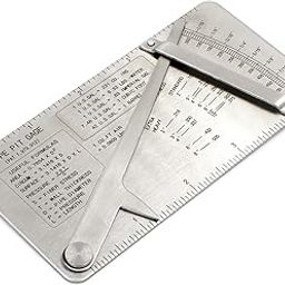 Pipe Pit Welding Gauge 0-1/2'' In 1/64'' Increments Handy Formulas&Decimal Equivalent S/S Inspection Tool-image-50