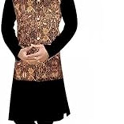Silk Blend Casual Printed Regular Fit Traditional Waistcoat for Men-image-31