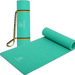 WiseLife Classic TPE 10 MM Yoga Mat with Yoga Strap for Men & Women | Extra Thick, Long & Wide Non-Slip, Anti-Tear Exercise Mat for Home, Gym, Workout, Fitness, Yoga & Pilates (Teal)-15