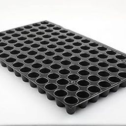Siddhi Plastic Seedling Nursery Tray Gardening Germination Plastic Tray Nursery Pots Mini Propagator Plant Grow Kit Plug Tray for Seedling Germination with Cavities (104_Cavity, 20)-image-52