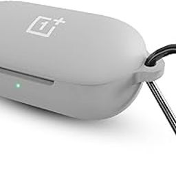 Sounce Silicone Protective Case Cover for OnePlus Buds Z2 TWS, Anti Fall Anti Dust, with Hook Earphone Case [Case Cover only] (Grey)-image-12
