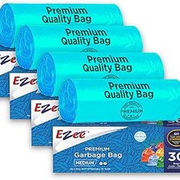 Ezee Blue Garbage Bags Medium 120 Pcs | 30 Pcs x Pack of 4 Rolls | 19 x 21 Inch | Dustbin Bags/Trash Bags/Dustbin Covers for Wet and Dry Waste-image-52