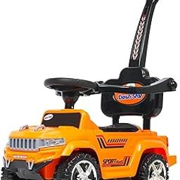 Joyride X-Sport Plus Rider 4x4 Ride on Jeep for Kids with Music & Horn Steering Parental Handle Safety Guard Backrest Jeep Non Battery Operated Ride On (Orange)-image-95