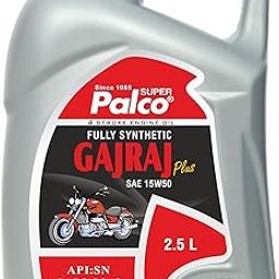 PALCO GAJRAJ 15W50 Engine Oils SN, JASO-MA 2 | Fully Synthetic 4-Stroke Engine Oil for High Performance Heavy Cruiser Bikes compatible with Harley Davidson or Royal Enfield Engine Oil 2.5 L (Pack 1)-image-73