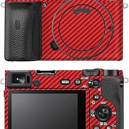 Capes India Camera Skin Cover Compatible with Sony A6600 | Anti Scratch | Protective Film (Design - Carbon Fibre Red)-picture-22