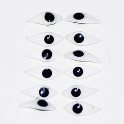 Shoubhitwear Eyes for Laddu Gopal Ji Pack Of 10 Pair With Glue, Shri Krishna, kanha ji, Thakurji, Kanhaya (लड्डू गोपाल),(कान्हा), (कन्हैया) & Another Idol/Netra/Eyes - 10 Pair with Gum - Eyes (Size 5)-picture-1