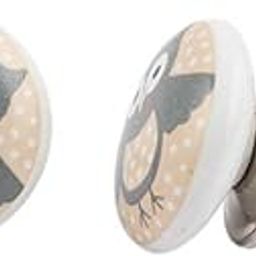 Indianshelf Handmade 8 Pieces Ceramic Multicolor Owl Kid Contemporary Drawer Knobs for Girls Dresser Boho Cabinet Door Pulls Online-image-85